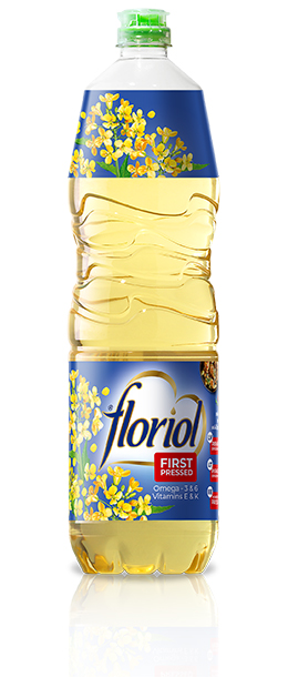 Floriol rafinēta pirmā spieduma rapšu eļļa 1l